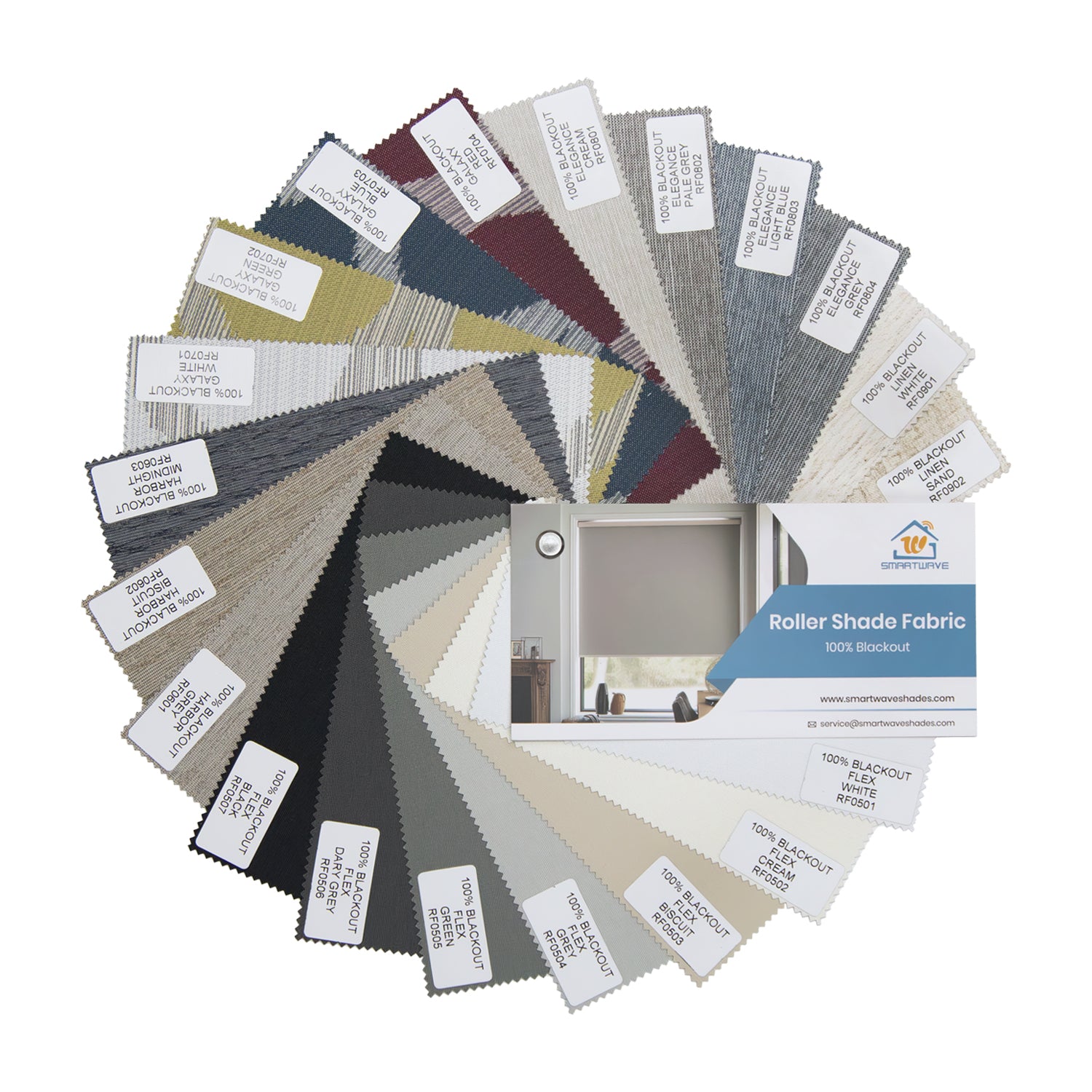 Qi10MAX9°　ARCHELON Black Out　50X Blackout Fabric Samples Flex/Harbor/Galaxy/Elegance/Linen