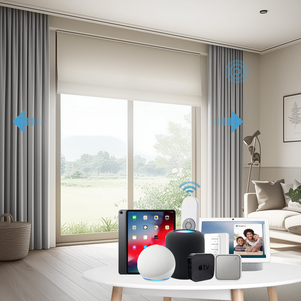 SmartWave Motorized Drapery 80% Blackout Elegant