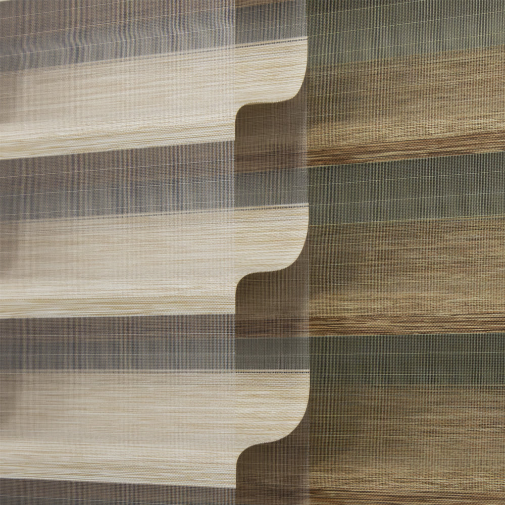 SmartWave Motorized Translucent Shangri-La Sheer Shades 70% Blackout Linen