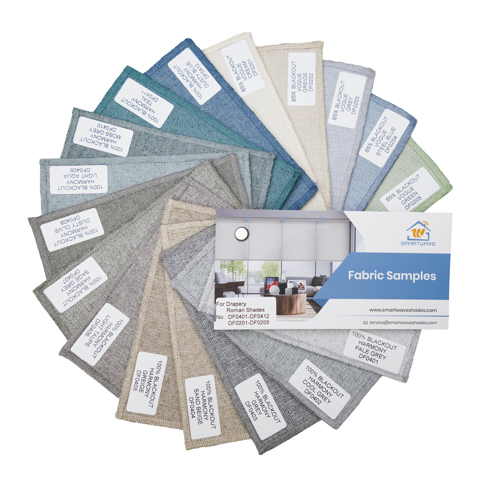 Drapery / Plain Fold / Soft Fold Roman Shades Fabric Samples