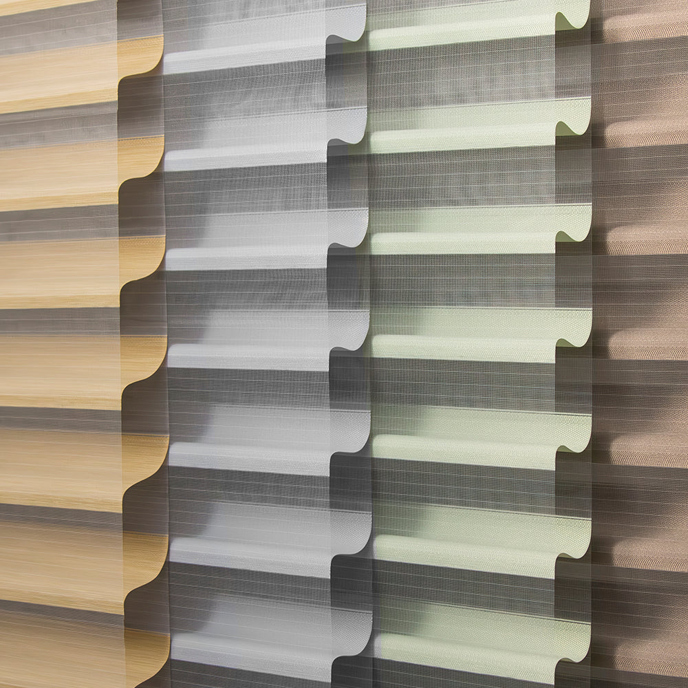 SmartWave Motorized Translucent Shangri-La Sheer Shades 75% Blackout L